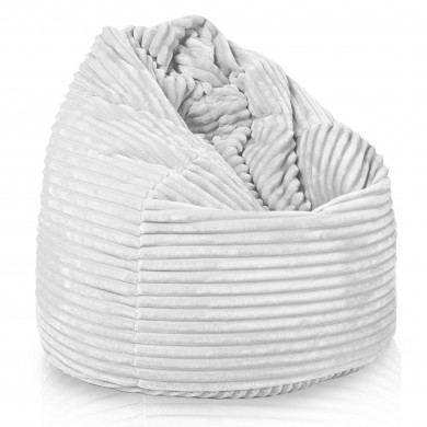 White beanbag xl stripe