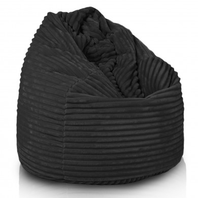 Black beanbag xl stripe