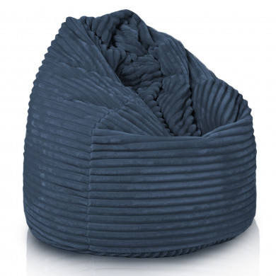 Navy blue beanbag xl stripe