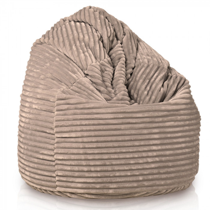 Beige giant beanbag xxl stripe