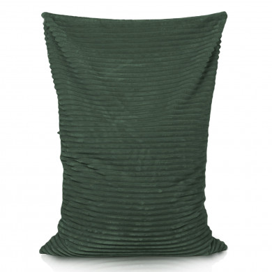 Dark green bean bag pillow children stripe