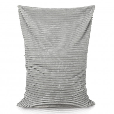 Light grey bean bag pillow children stripe