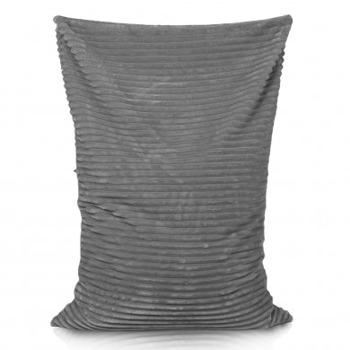 Grey bean bag pillow children stripe