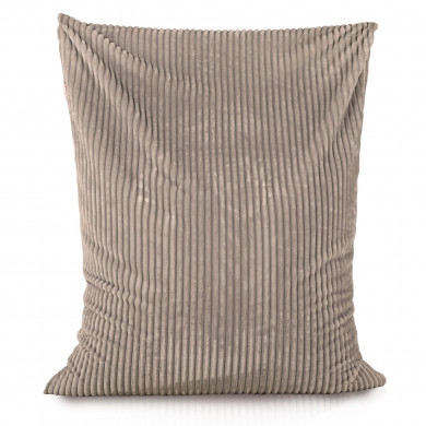 Beige bean bag giant pillow stripe