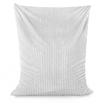 White bean bag giant pillow stripe