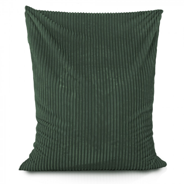 Dark green bean bag pillow children stripe