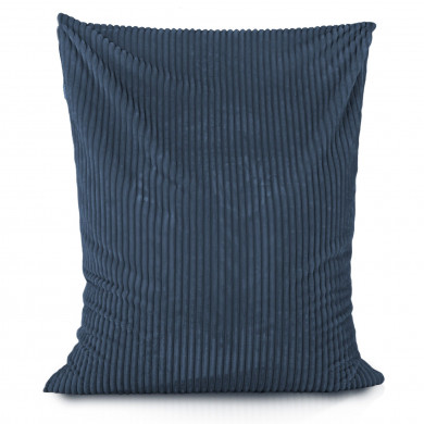 Navy blue bean bag giant pillow stripe