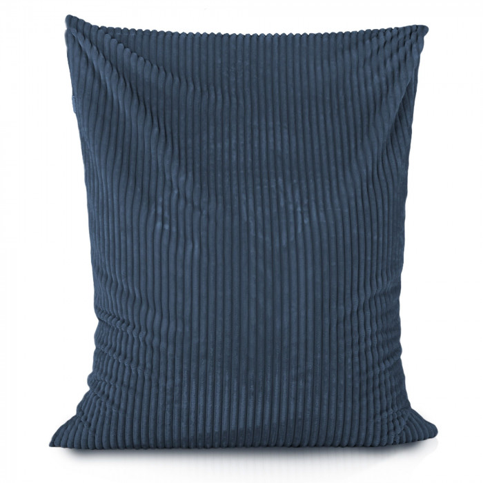 Navy blue bean bag pillow children stripe