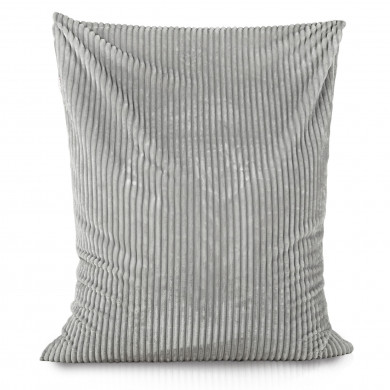 Light grey bean bag giant pillow stripe