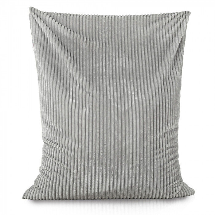 Light grey bean bag pillow children stripe