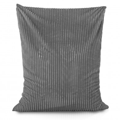 Grey bean bag giant pillow stripe