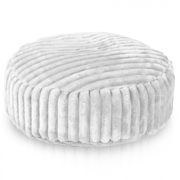 Beige footstool stripe