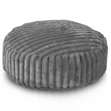 Grey footstool stripe