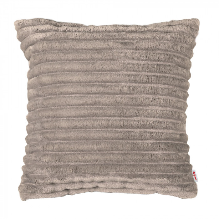 Beige decorative pillow square stripe