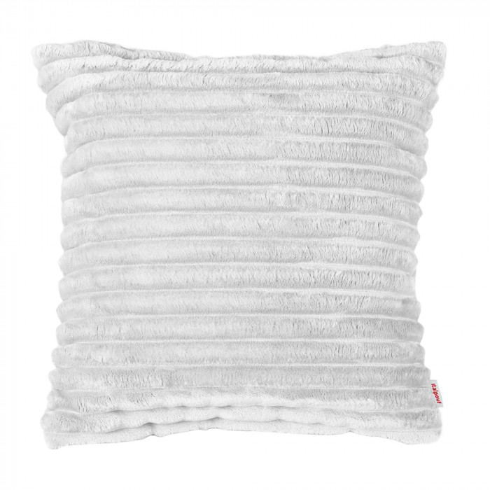 White decorative pillow square stripe