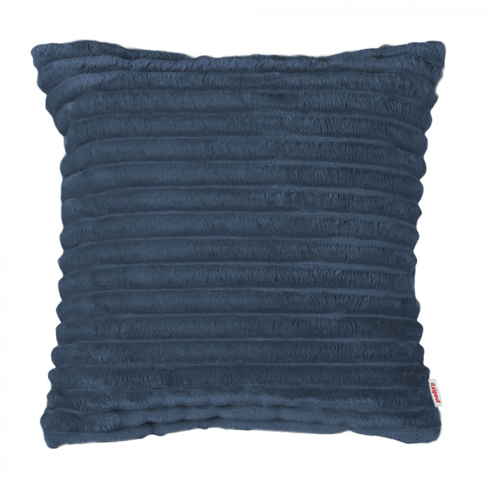 Navy blue decorative pillow square stripe
