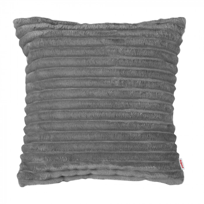 Grey decorative pillow square stripe