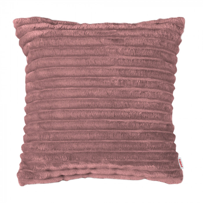 Faded pink decorative pillow square stripe