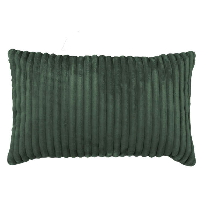 Dark green decorative pillow rectangular stripe