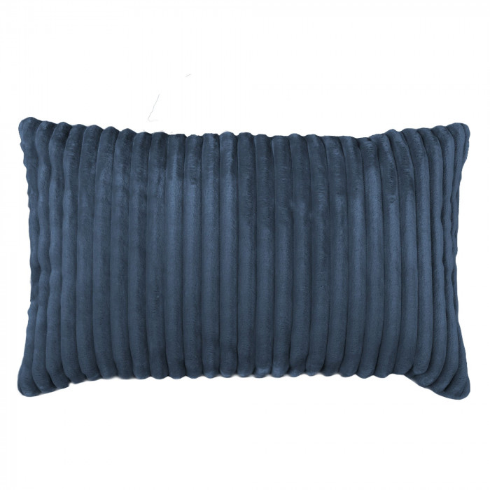 Navy blue decorative pillow rectangular stripe