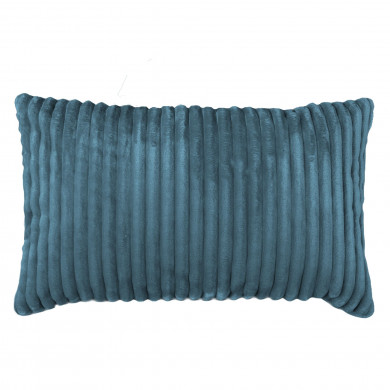 Blue decorative pillow rectangular stripe