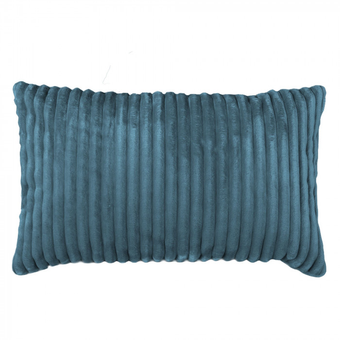 Blue decorative pillow rectangular stripe