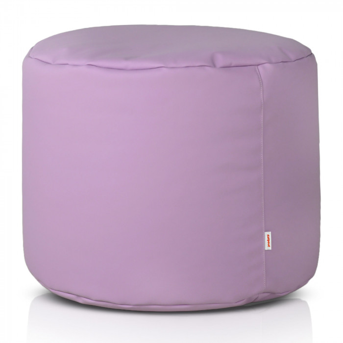 Light purple pouf roller pu leather