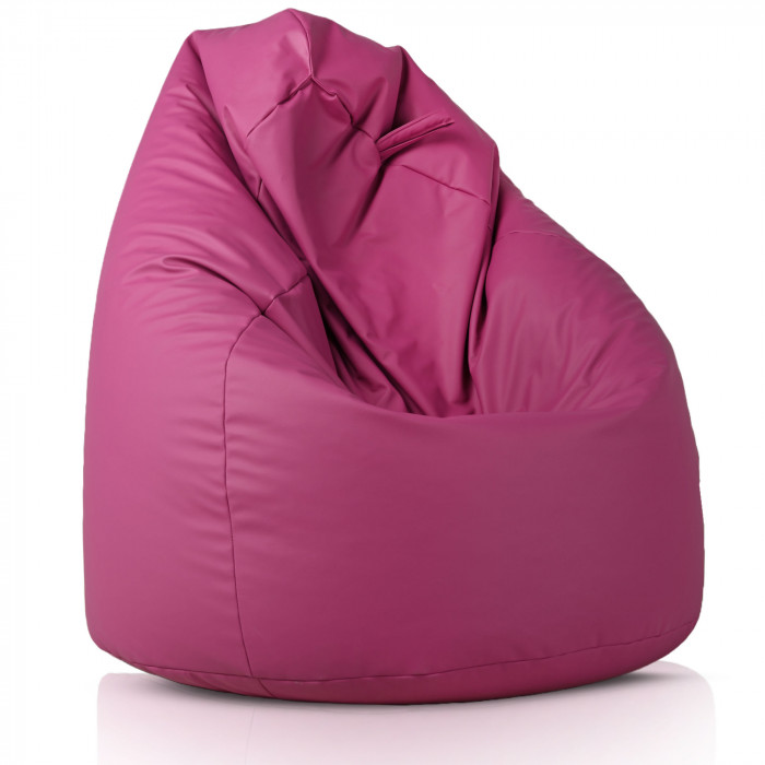 Fuchsia Bean bag children pu leather