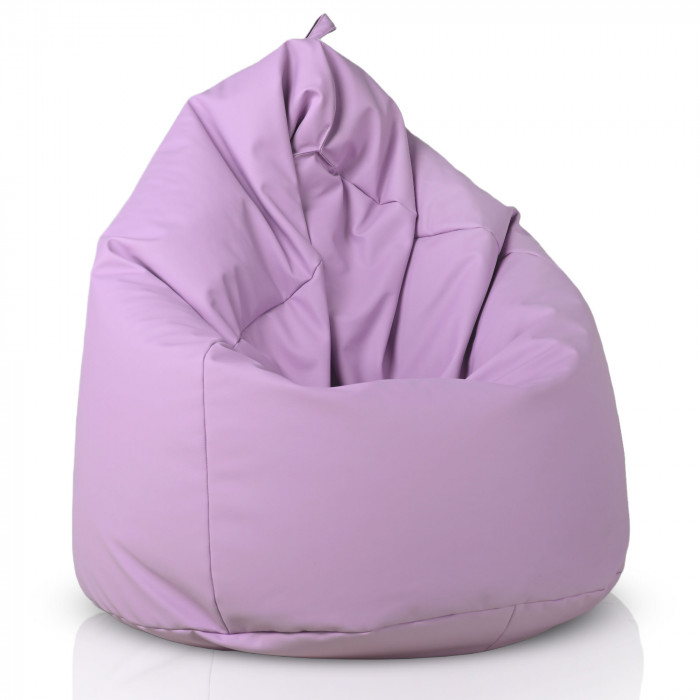 Light purple Bean bag children pu leather