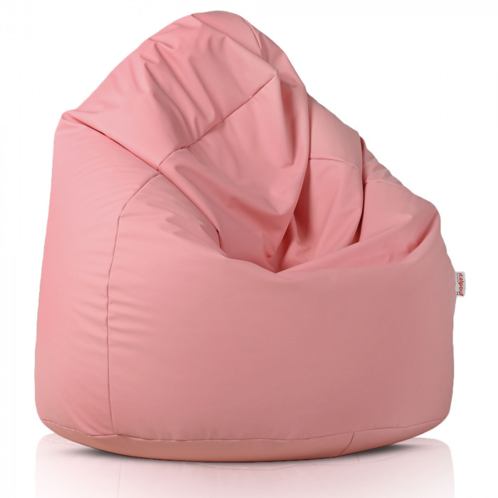 Light pink Bean bag children pu leather