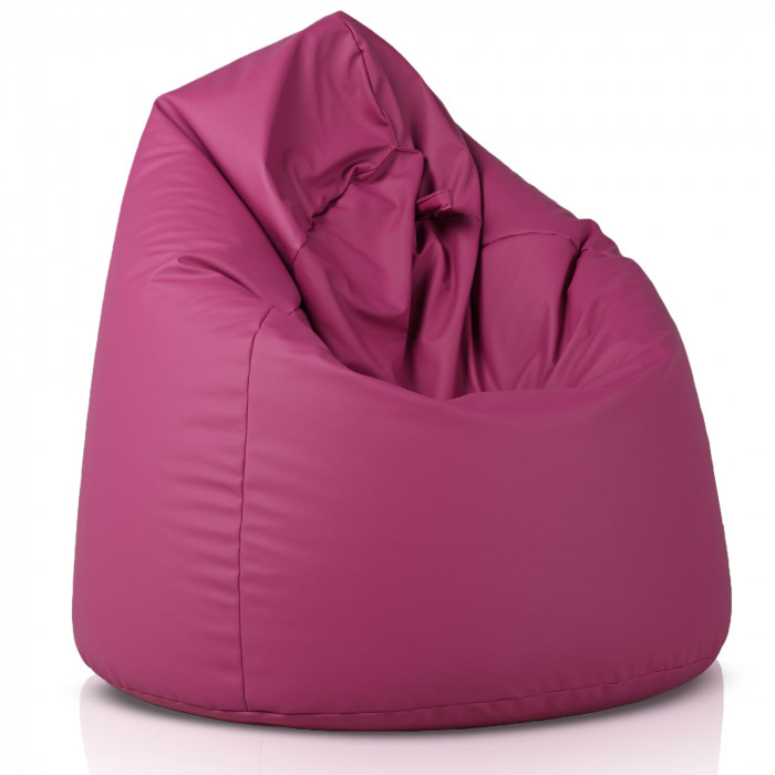 Fuchsia XL large bean bag pu leather