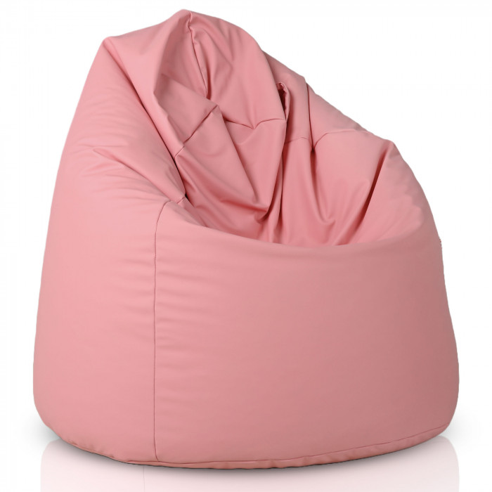 Light pink XL large bean bag pu leather