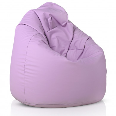 Light purple large bean bag pu leather