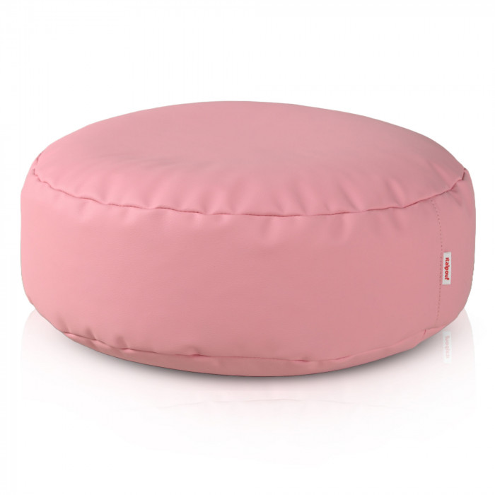 Light pink footstool pu leather