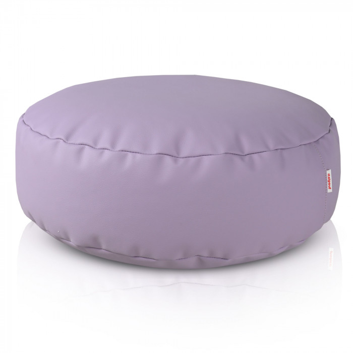 Light purple footstool pu leather