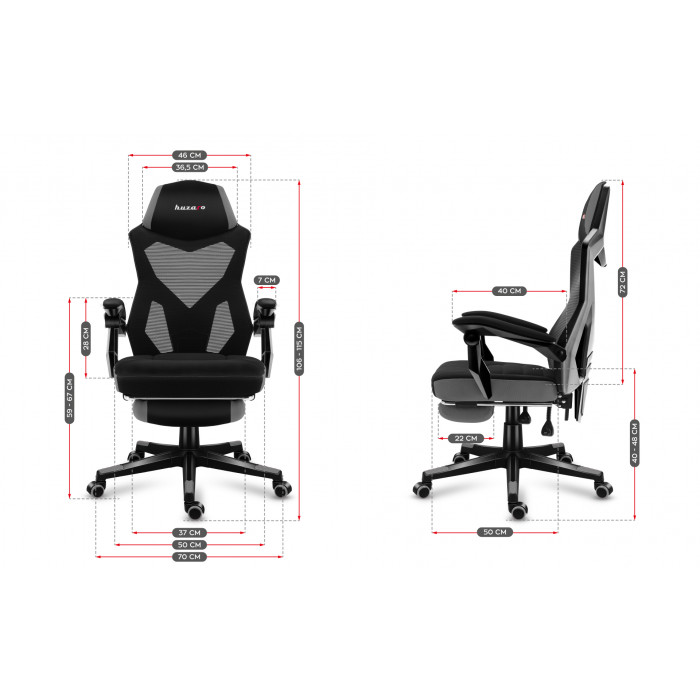 Dimensions of Huzaro Combat 3.0 Grey