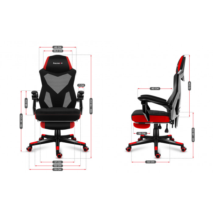 Dimensions of Combat 3.0 Red armchair