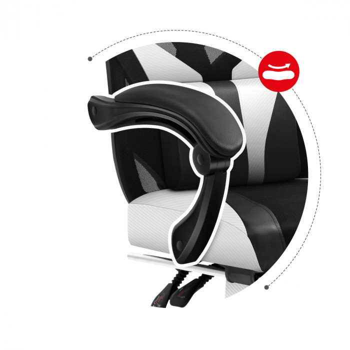 Ergonomic armrests Combat 5.0 White