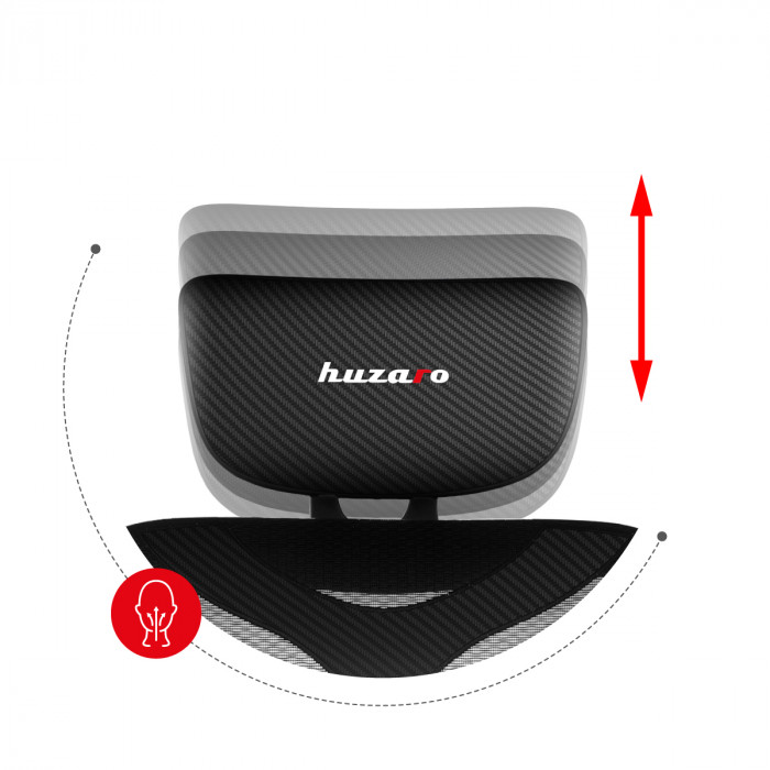 Huzaro Combat 8.0 Carbon Black Headrest Adjustment