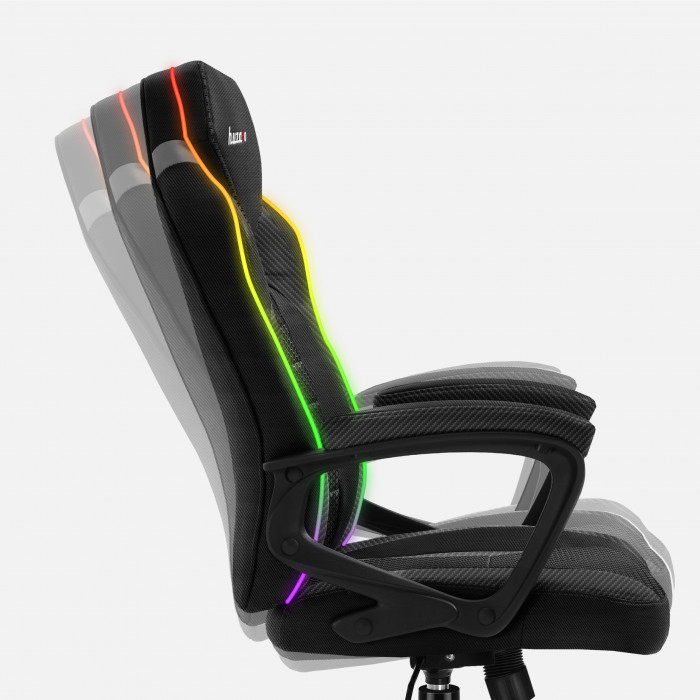 Left side of Huzaro Force 2.5 Carbon RGB chair with rocking function