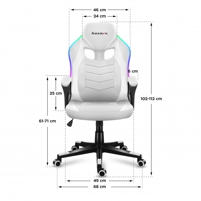 Dimensions of the chair Huzaro Force 2.5 Carbon RGB