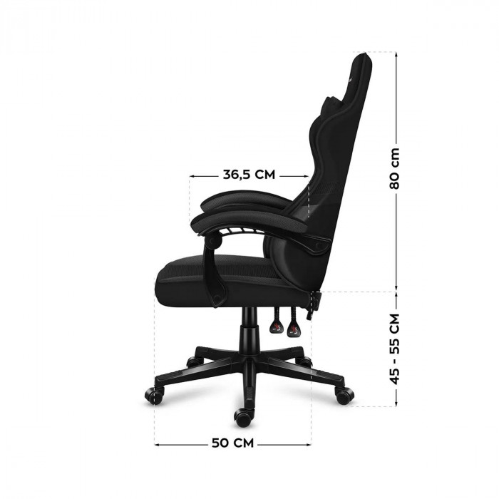 Dimensions of the Huzaro Force 4.4 carbon chair