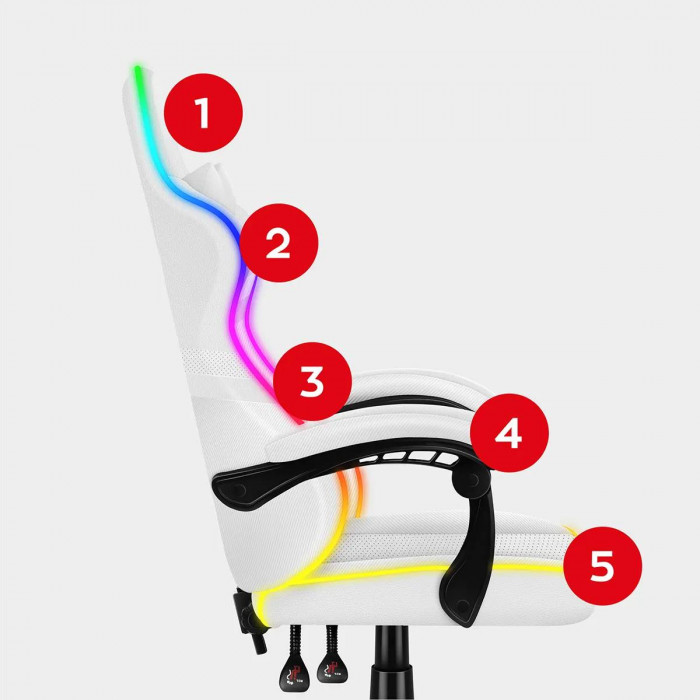 Force 4.4 RGB White ergonomic gaming chair