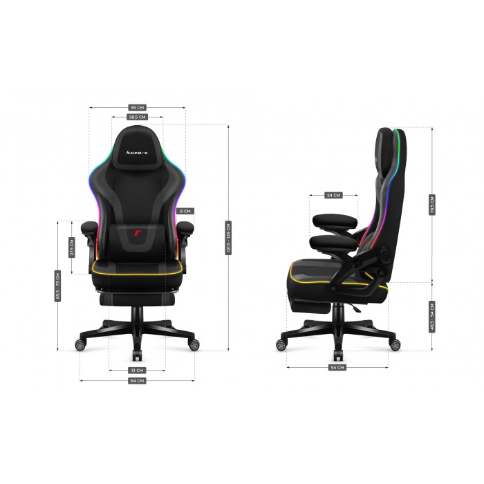 Dimensions of the Huzaro Force 4.6 chair