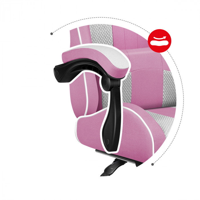 Huzaro Force 4.7 Pink Mesh gaming chair lumbar cushion