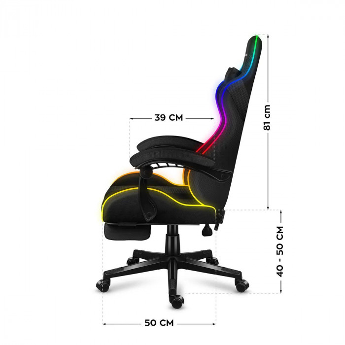 Dimensions of the Huzaro Force 4.7 RGB Mesh Chair