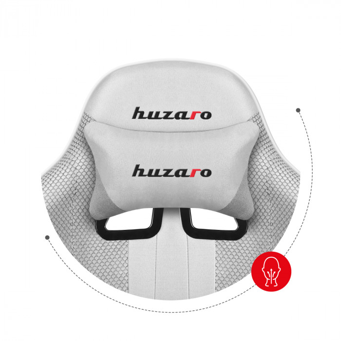 Huzaro Force 4.7 White Mesh gaming chair lumbar cushion