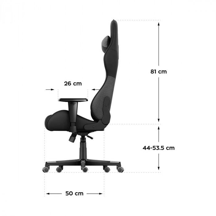 Dimensions of Huzaro Force 6.2 grey mesh chair