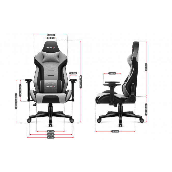 Dimensions of the Huzaro Force 7.6 chair