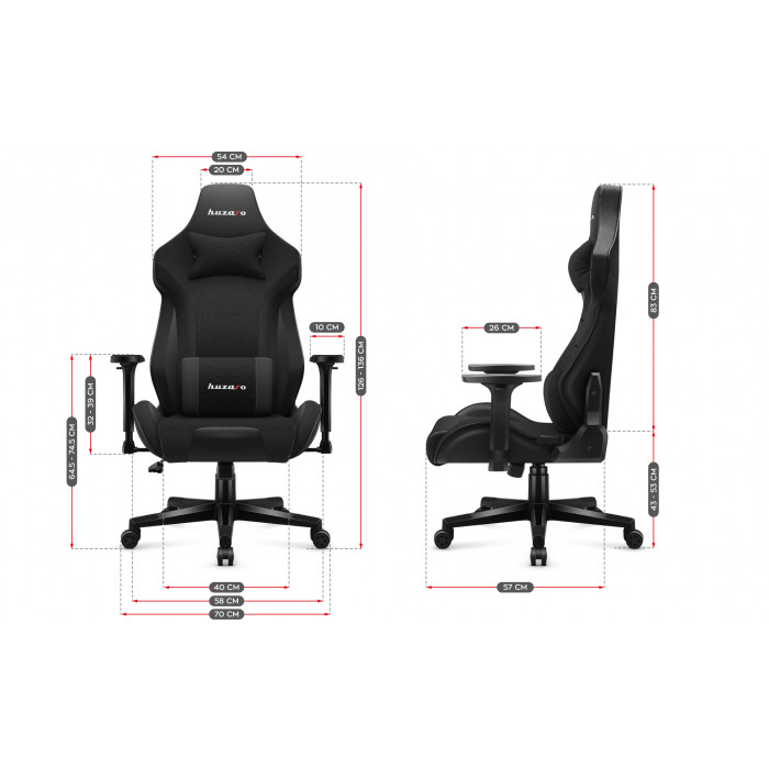 Dimensions of the Huzaro Force 7.6 chair